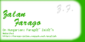 zalan farago business card